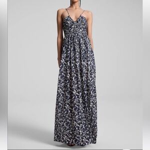 ALC Romy Maxi Dress Navy Cream size 6 NWT